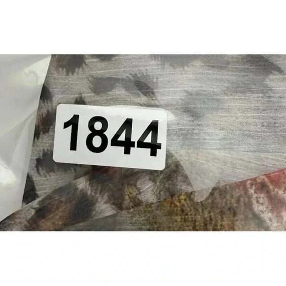 Gigi Moda Women's XL Multicolor Floral Animal Print Button Lightweight Sheer Top - Picture 8 of 8